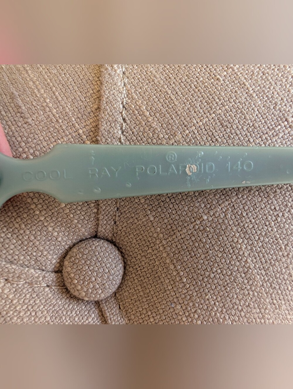 Vintage Sunglasses 1960s Light Mint Blue Oval Plastic Sunglasses Polaroid - Picture 2 of 7